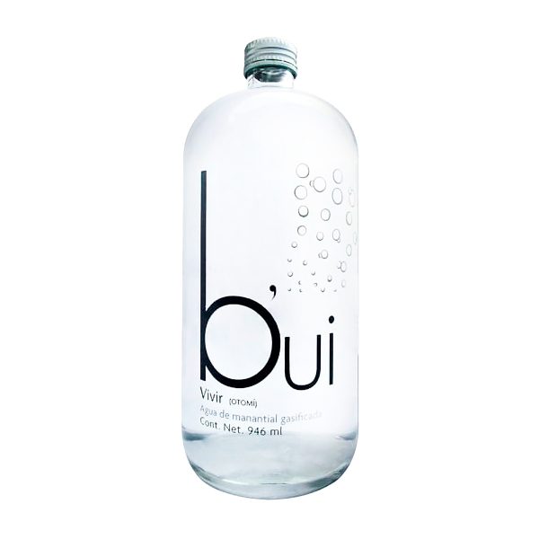 Agua Mineral Bui Con Gas Vidrio 946 ML Caja con 12 Botellas